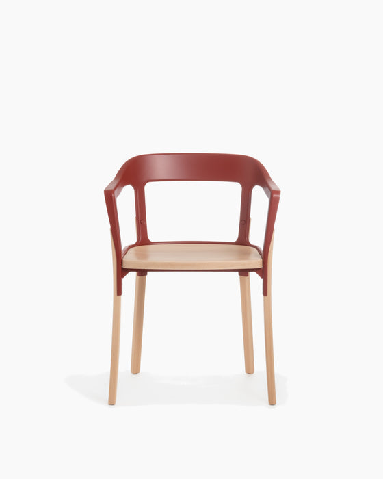 Steelwood Chair steelwood red natural beech - studio