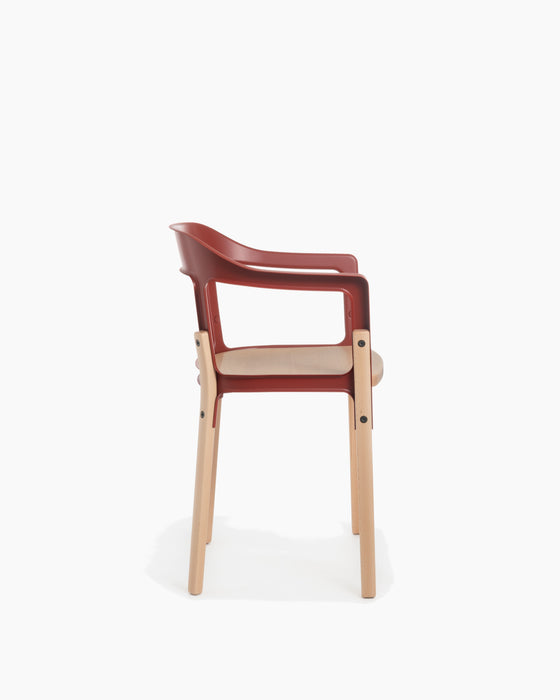 Steelwood Chair steelwood red natural beech - studio