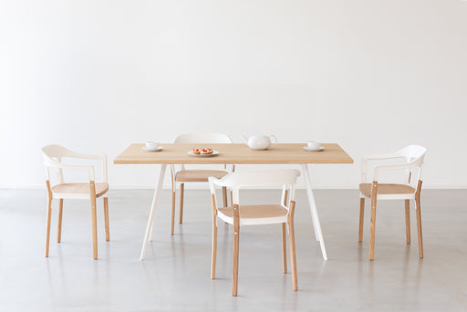 Steelwood Chair baguette white natural oak steelwood - ambient