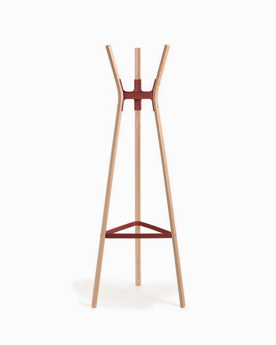 Steelwood Coat Stand steelwood coat stand natural beech brick red - studio
