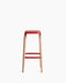Steelwood Stool steelwood bar natural beech brick red - studio