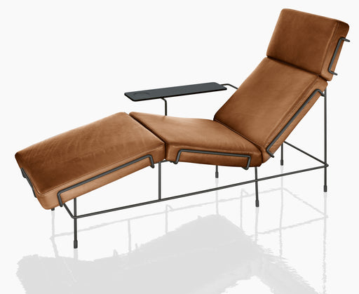 Traffic 2 traffic chaise longue black leather brown - studio