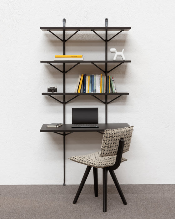 Trave officina shelving black anthracite - ambient