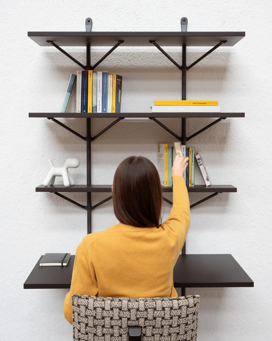 Trave officina shelving black anthracite - ambient