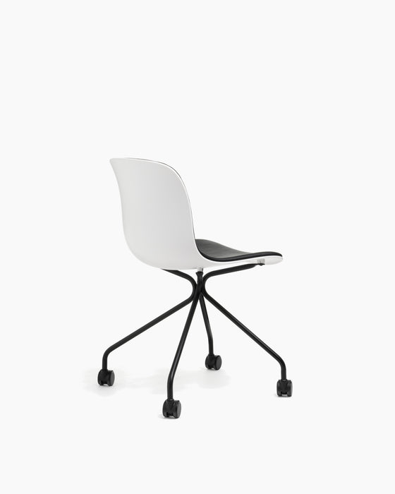 Troy troy 4wheels black white leather - studio