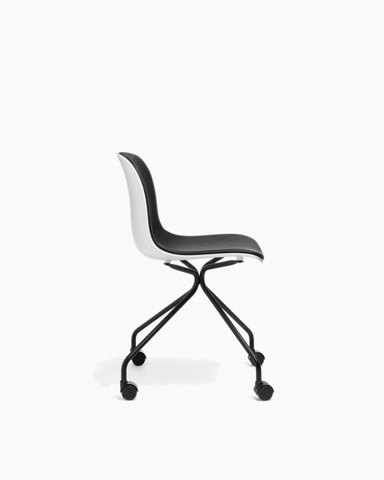 Troy troy 4wheels black white leather - studio