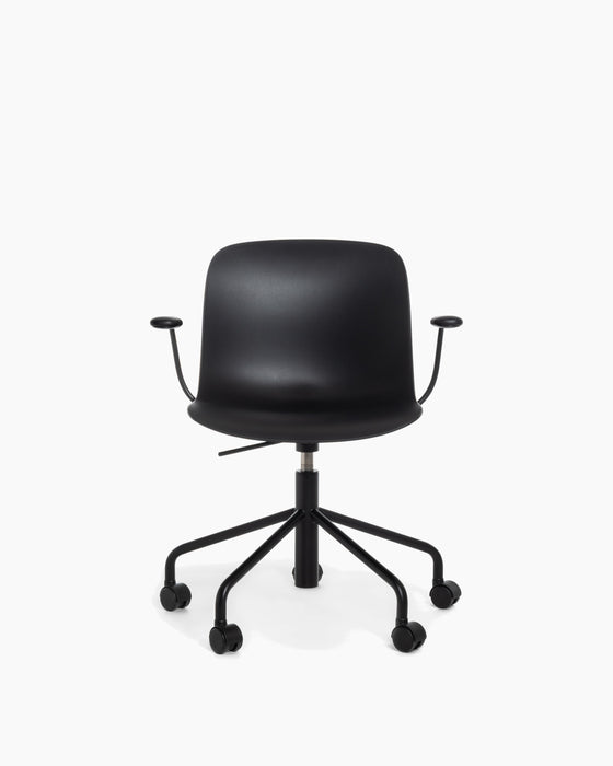 Troy troy wheels with arms black polypropylene - studio