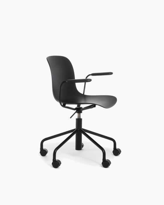 Troy troy wheels with arms black polypropylene - studio