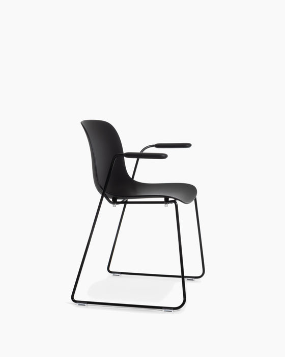 Troy troy sledge with arms black polypropylene - studio