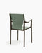 Venice venice with arms dark bronze aluminium leather blue sage - studio