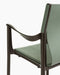 Venice venice with arms dark bronze aluminium leather blue sage - studio