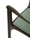 Venice venice with arms dark bronze aluminium leather blue sage - ambient