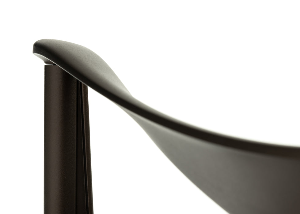 Venice venice with arms dark bronze aluminium leather blue sage - ambient