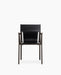Venice venice with arms dark bronze aluminium black leather - studio