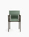 Venice venice with arms dark bronze aluminium leather blue sage - studio