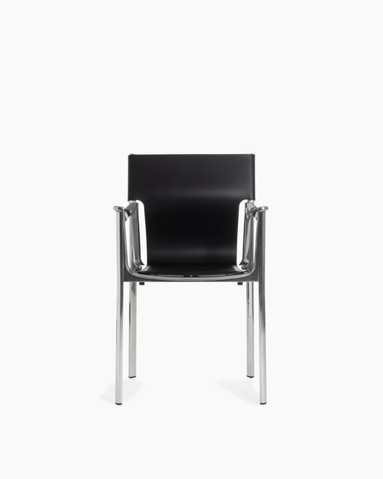 Venice venice with arms polished leather black - studio