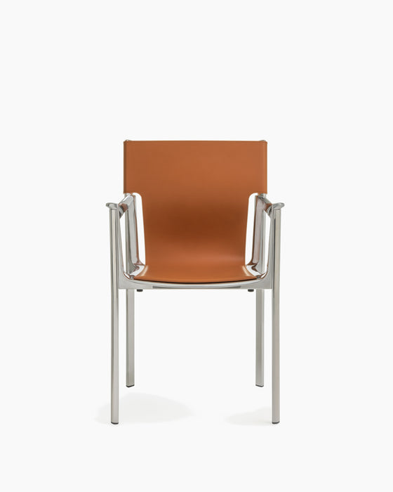 Venice venice with arms polished leather natural - studio