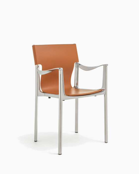 Venice venice with arms polished leather natural - studio