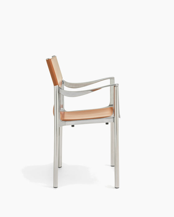 Venice venice with arms polished leather natural - studio