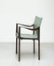 Venice venice with arms dark bronze aluminium leather blue sage - ambient
