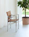 Venice venice with arms polished aluminium leather natural - ambient