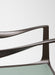 Venice venice with arms dark bronze aluminium leather blue sage - ambient