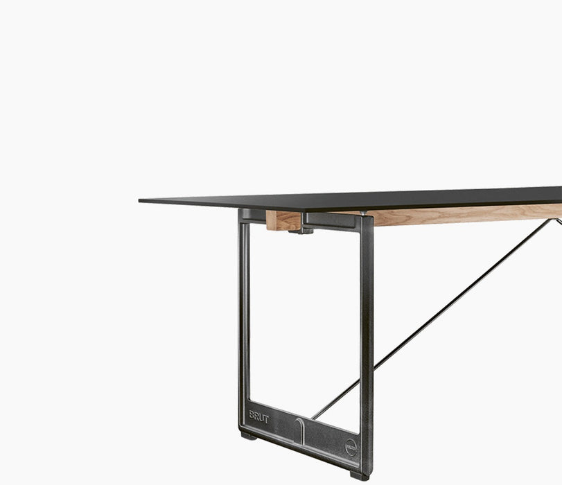 brut-dining-table anthracitegrey blacksteelplate brut fnitura framaspace glasstop naturaloak - studio