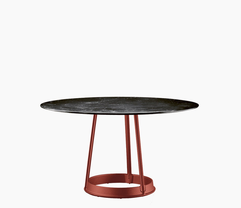 brut-round-dining-table blackmarquiniamarble brut finitura framaspace red round130toptable - studio