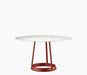brut-round-dining-table brut finitura framaspace red round130toptable whitecarraramarble - studio