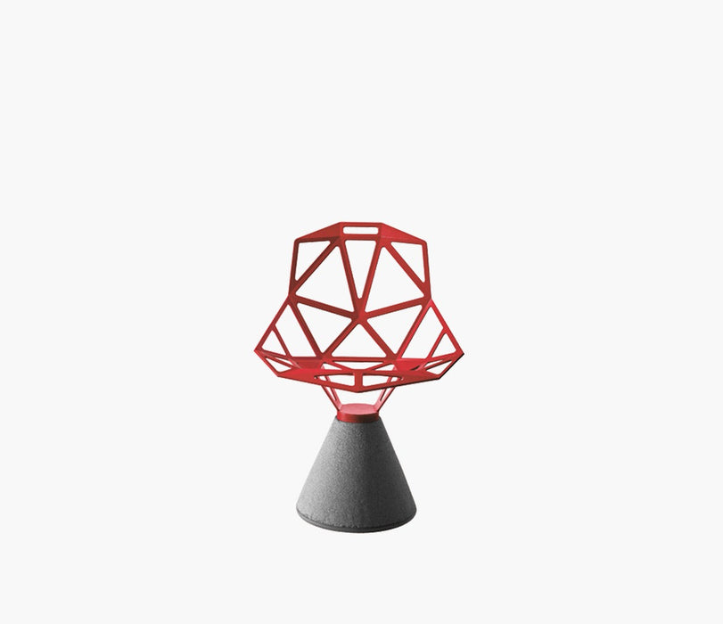 chair_one-concrete concrete framaspace one red - studio