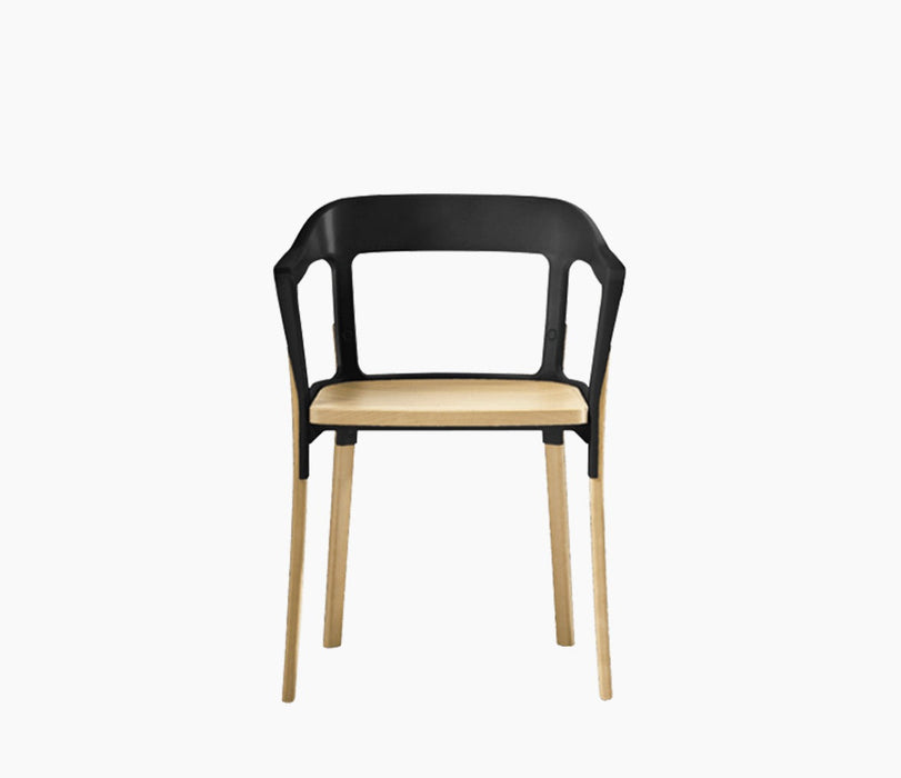 steelwood-chair framaspace natural plato preto - studio