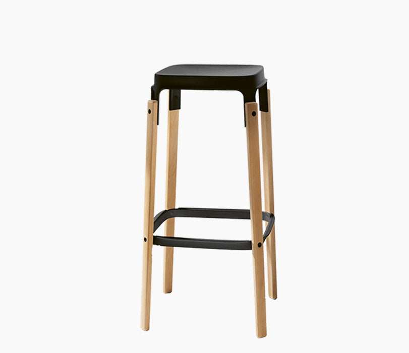 steekwood-stool black finitura framaspace naturaloak steelwood - studio