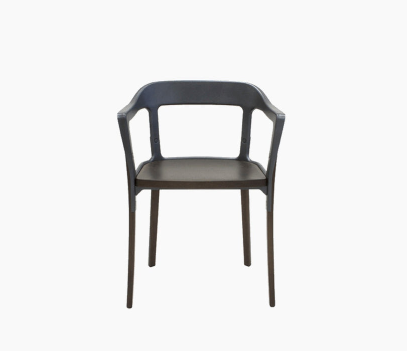 steelwood-chair anthracite framaspace grey natural steelwood - studio