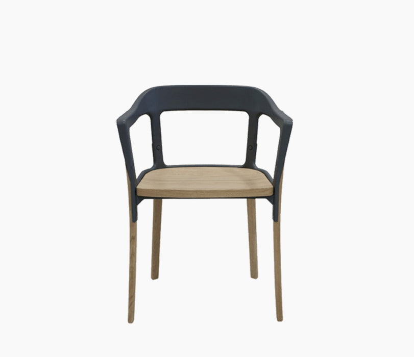 steelwood-chair framaspace natural nero steelwood - studio