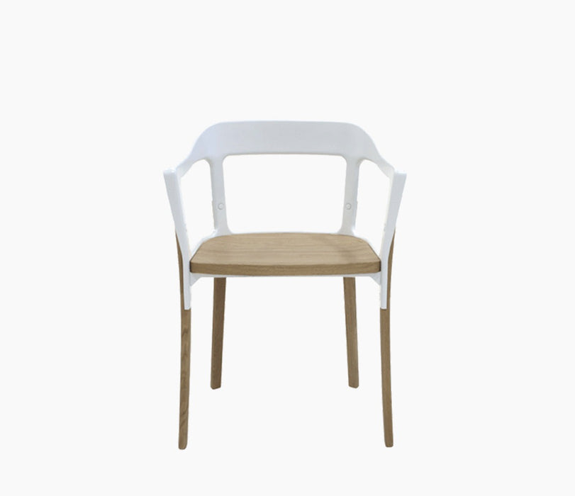 steelwood-chair framaspace natural steelwood white - studio