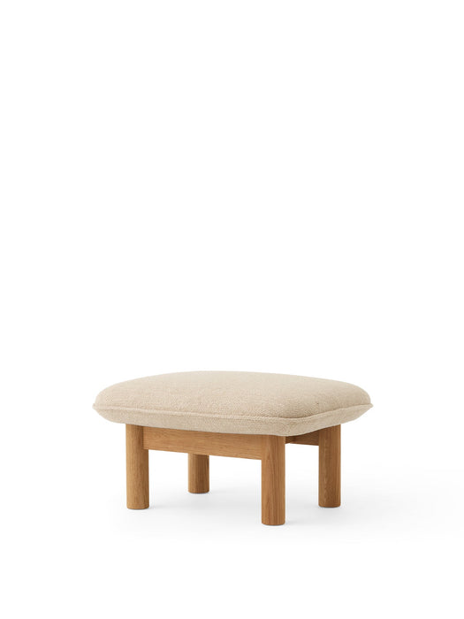 Brasilia Ottoman, Solid Natural Oak Base, PC0T, EU/US - CAL117 Foam, 02 (Beige), Audo Bouclé, Audo Bouclé, Audo