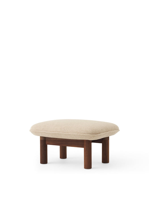 Brasilia Ottoman, Solid Dark Stained Oak Base, PC0T, EU/US - CAL117 Foam, 02 (Beige), Audo Bouclé, Audo Bouclé, Audo