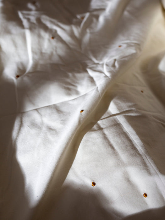Dot Embroidery Bedding - Off-White