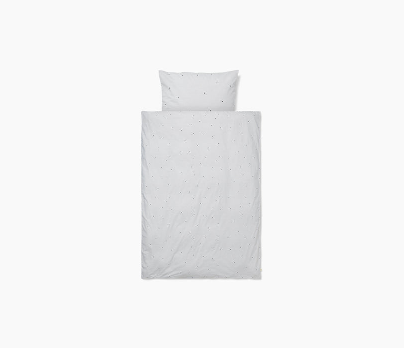 Dot Embroidery Bedding - Light Grey