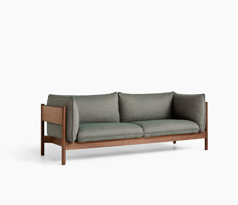 Arbor 3 Seater Eco Sofa - Walnut Frame